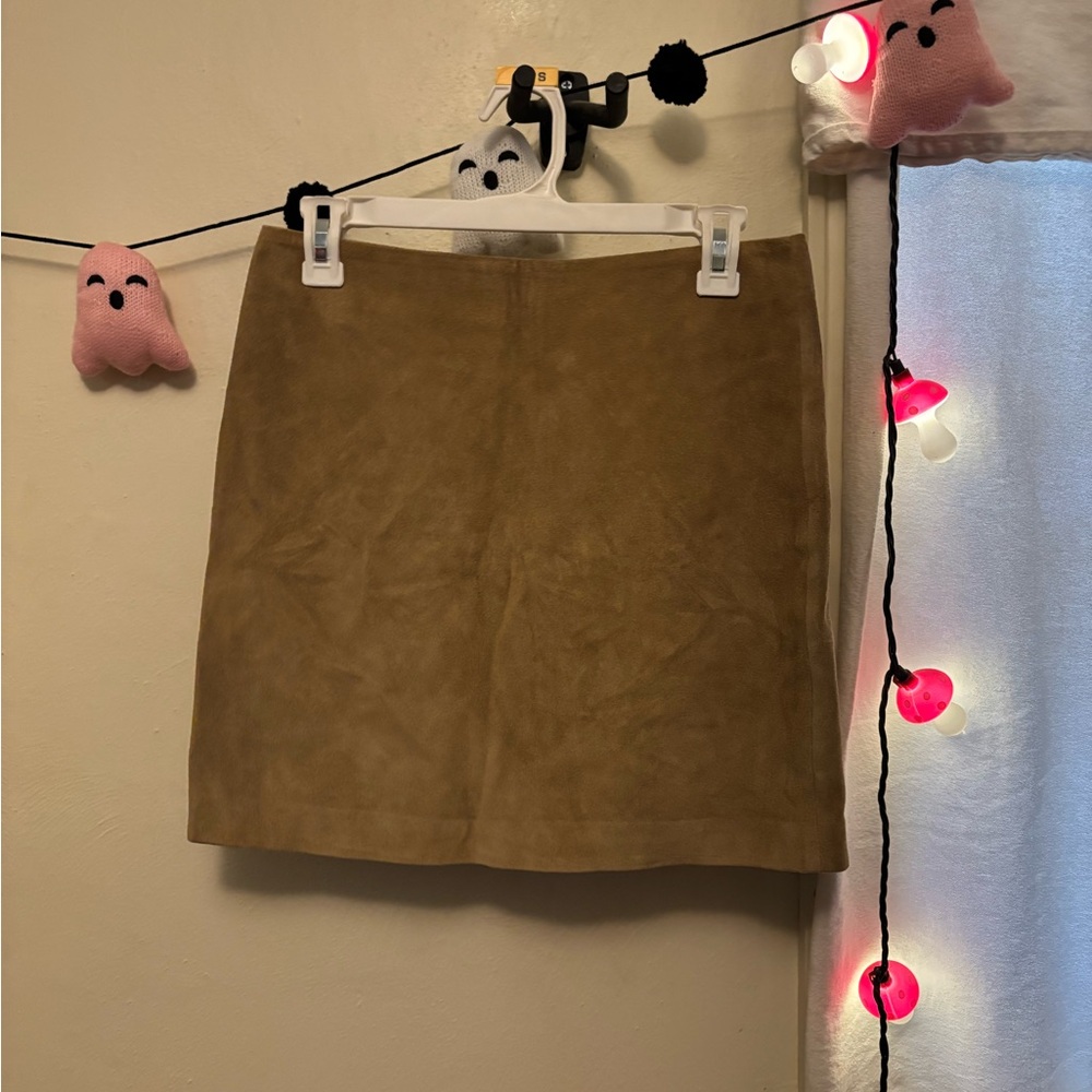 Banana Republic Camel Suede Mini Skirt